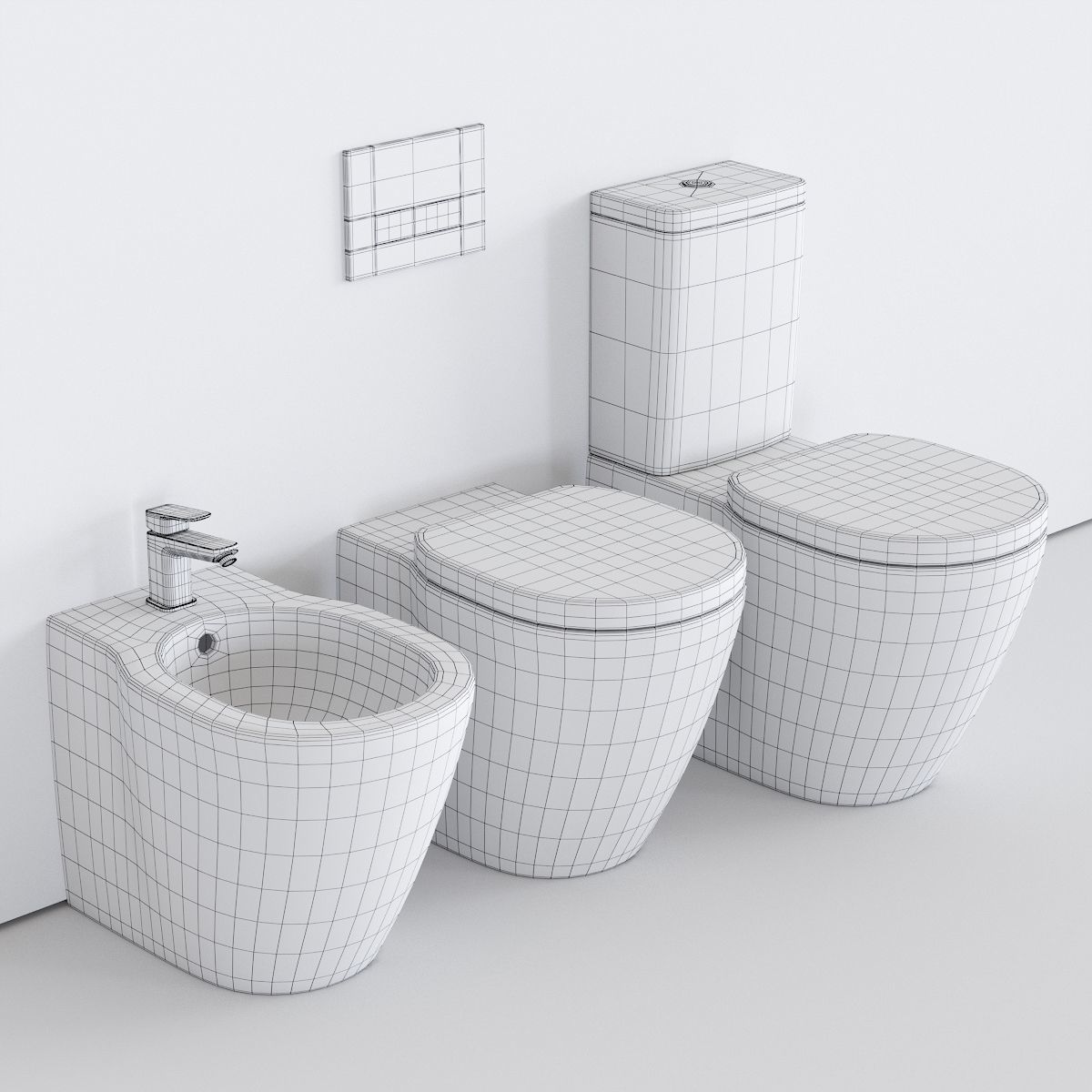 Ideal Standard Connect WC Low-poly 3D model_4