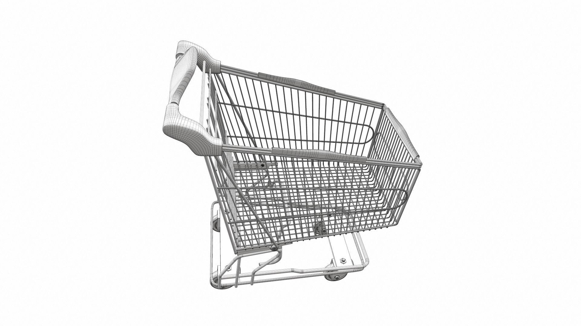 Shopping cart 2 3D model_9
