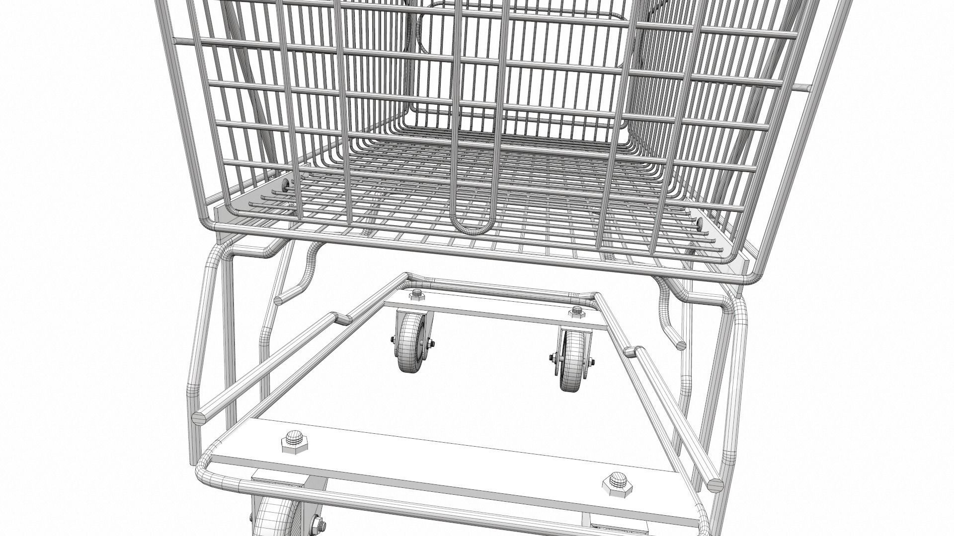 Shopping cart 2 3D model_14