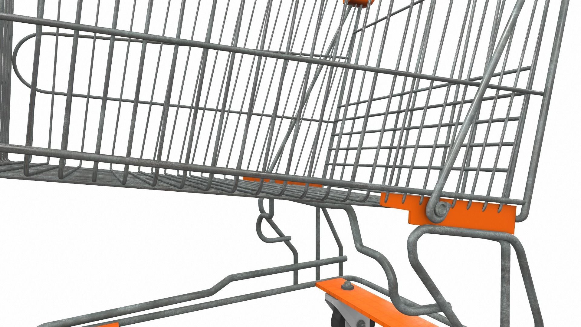 Shopping cart 2 3D model_6