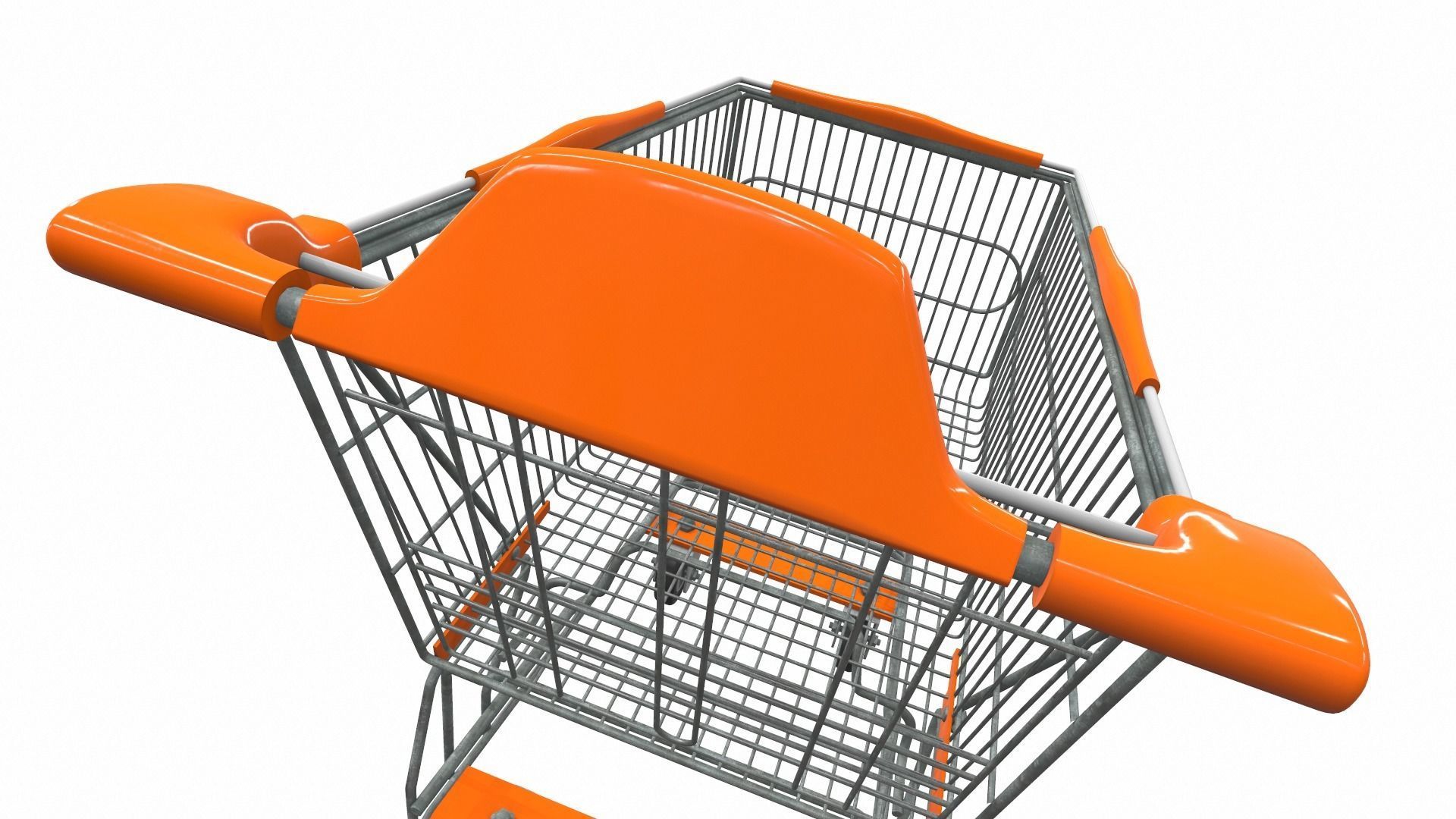 Shopping cart 2 3D model_7
