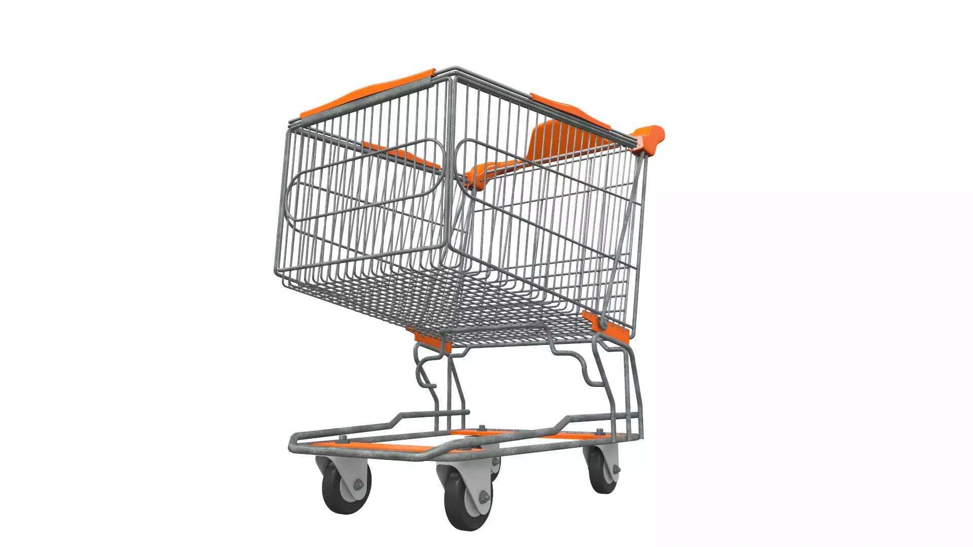 Shopping cart 2 3D model_0