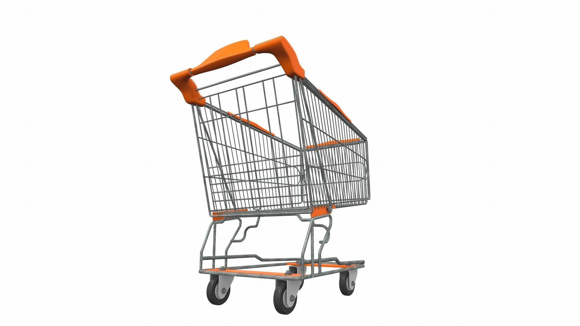 Shopping cart 2 3D model_1