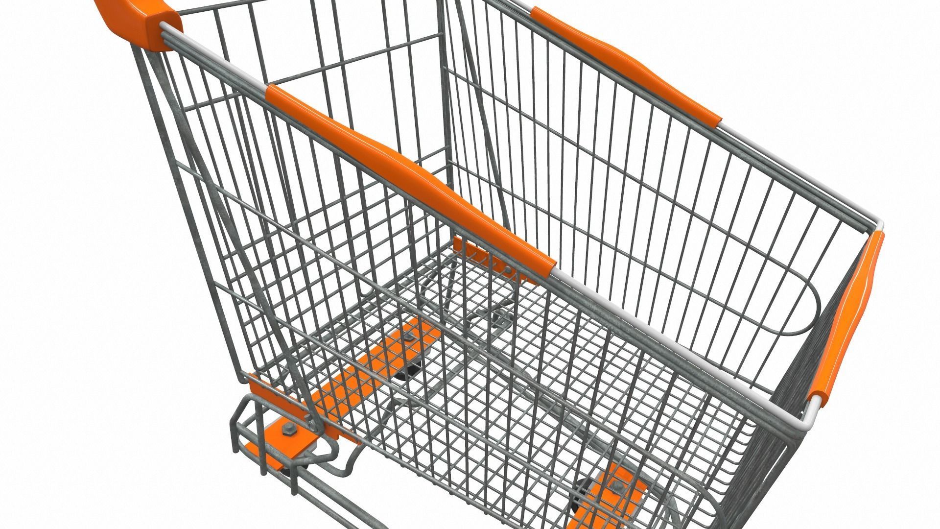 Shopping cart 2 3D model_8
