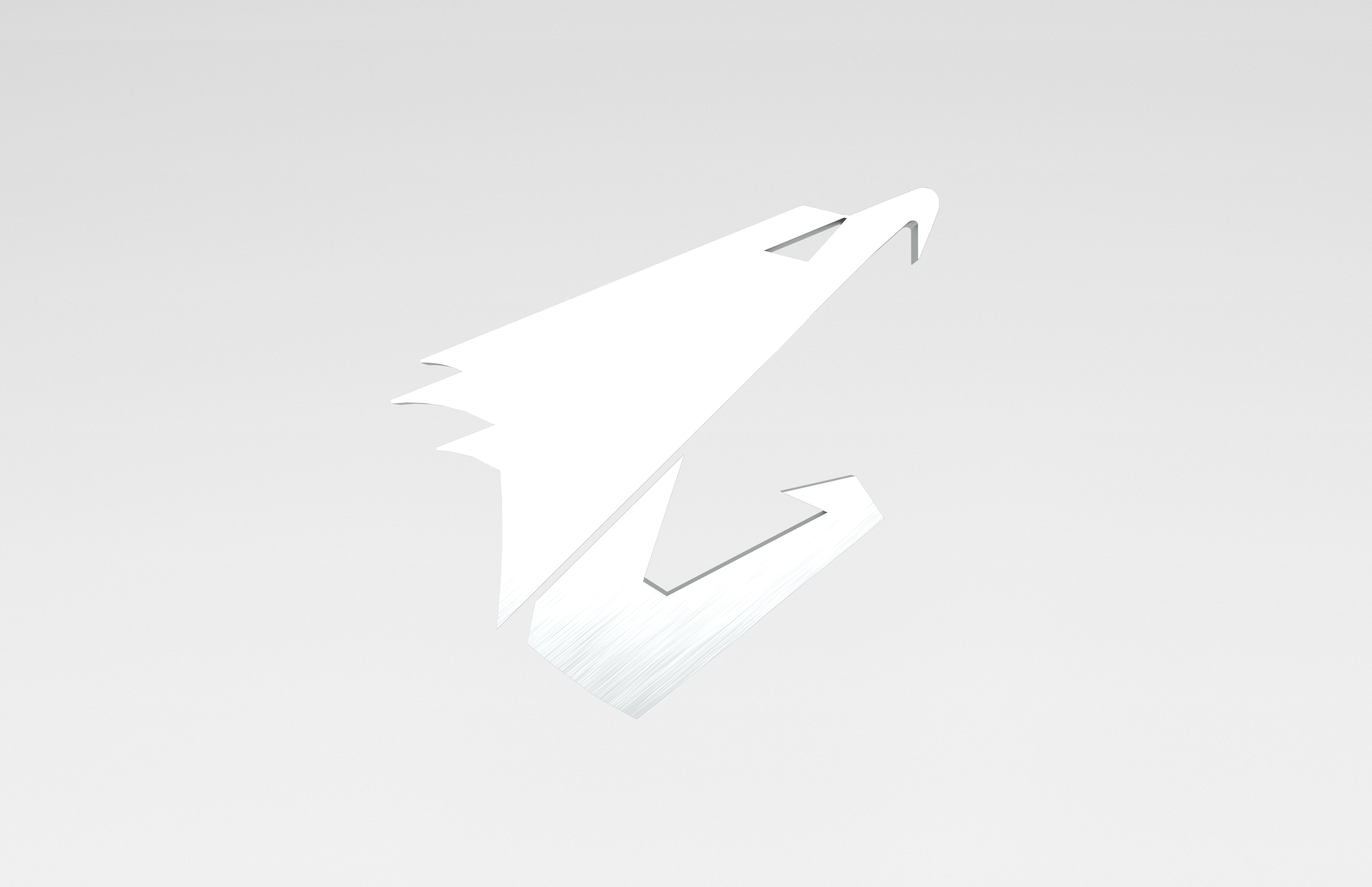 Aorus Logo v1 006 Free low-poly 3D model_2