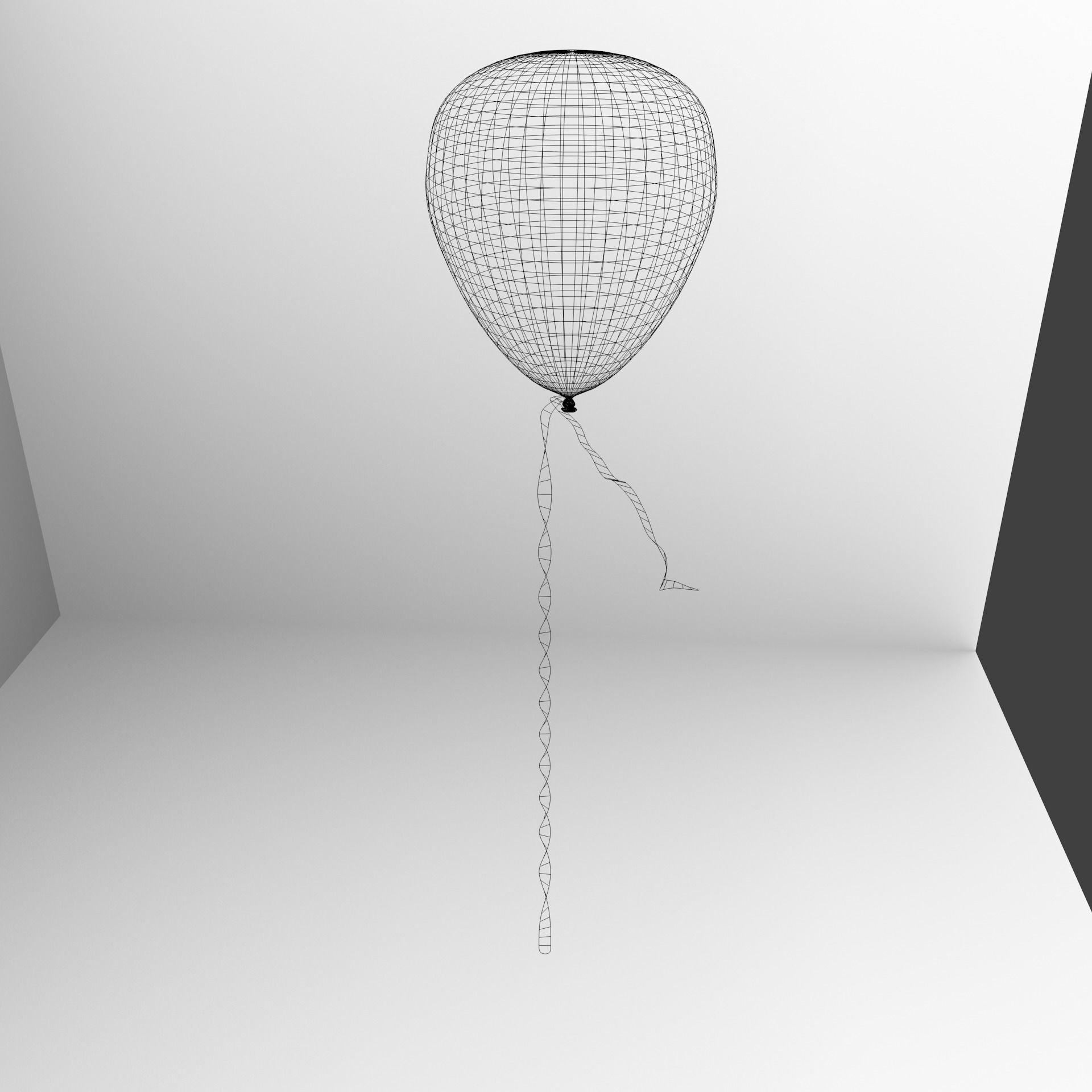 Random Color Heart and Sphere Shape Balloon 3D model_5