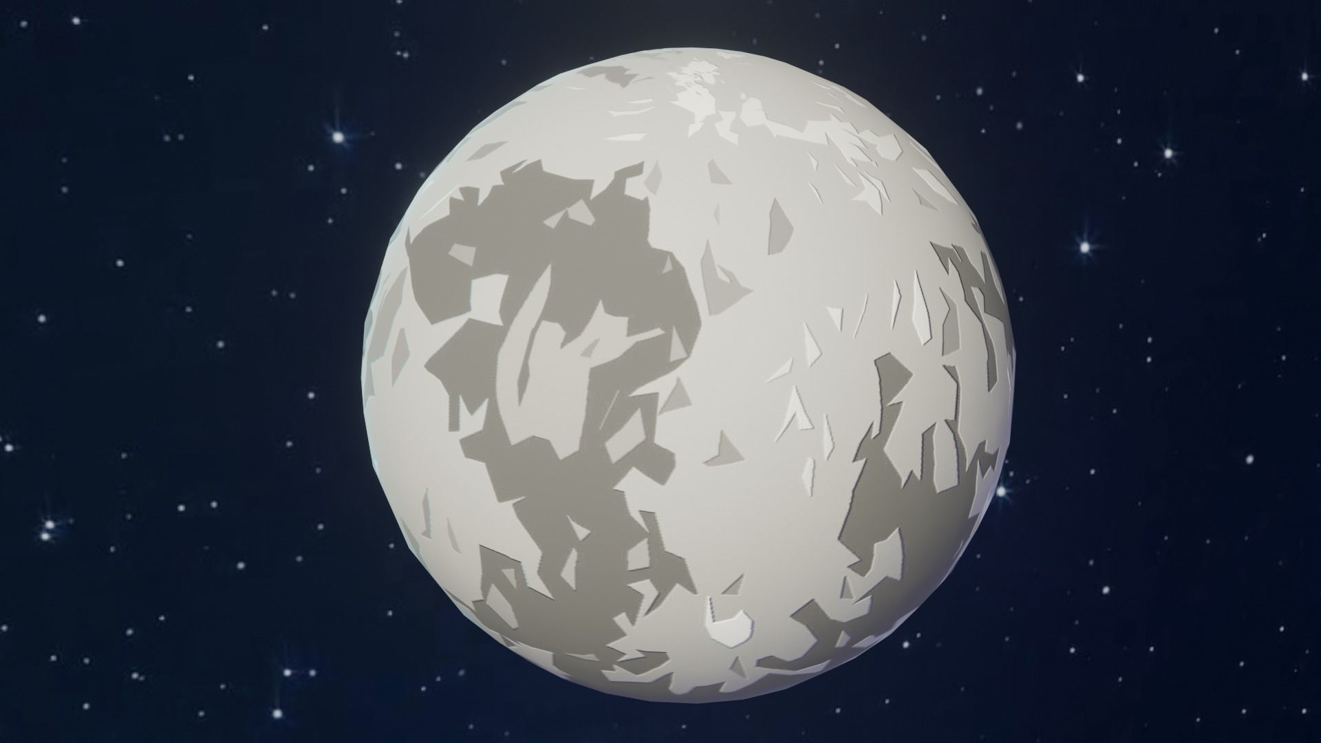 Stylized Solar System 3D Model Low-poly 3D model_5