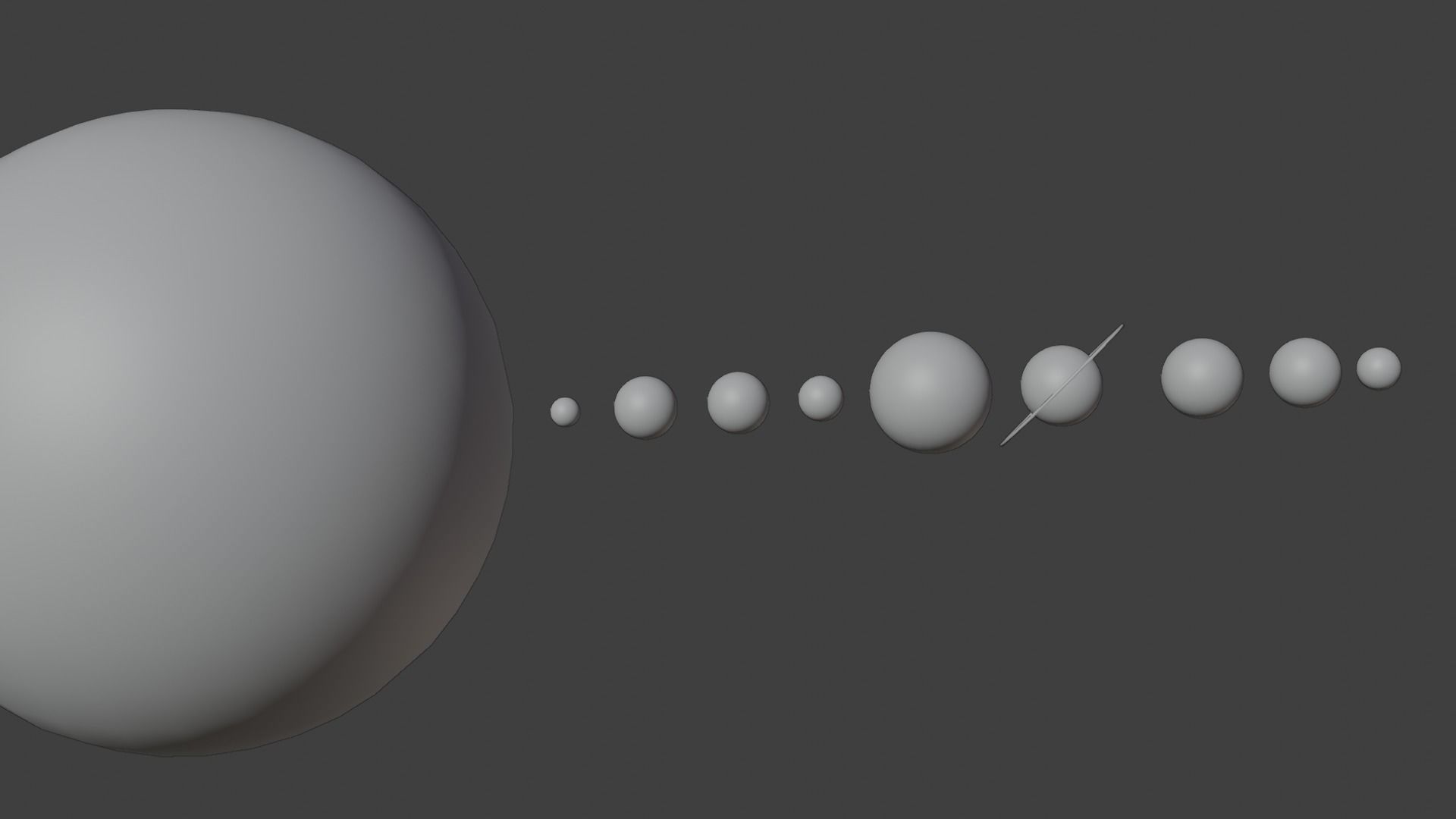Stylized Solar System 3D Model Low-poly 3D model_16