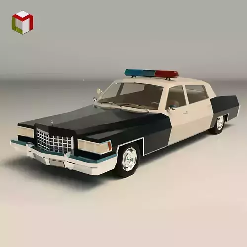 Low Poly Police Car 04
