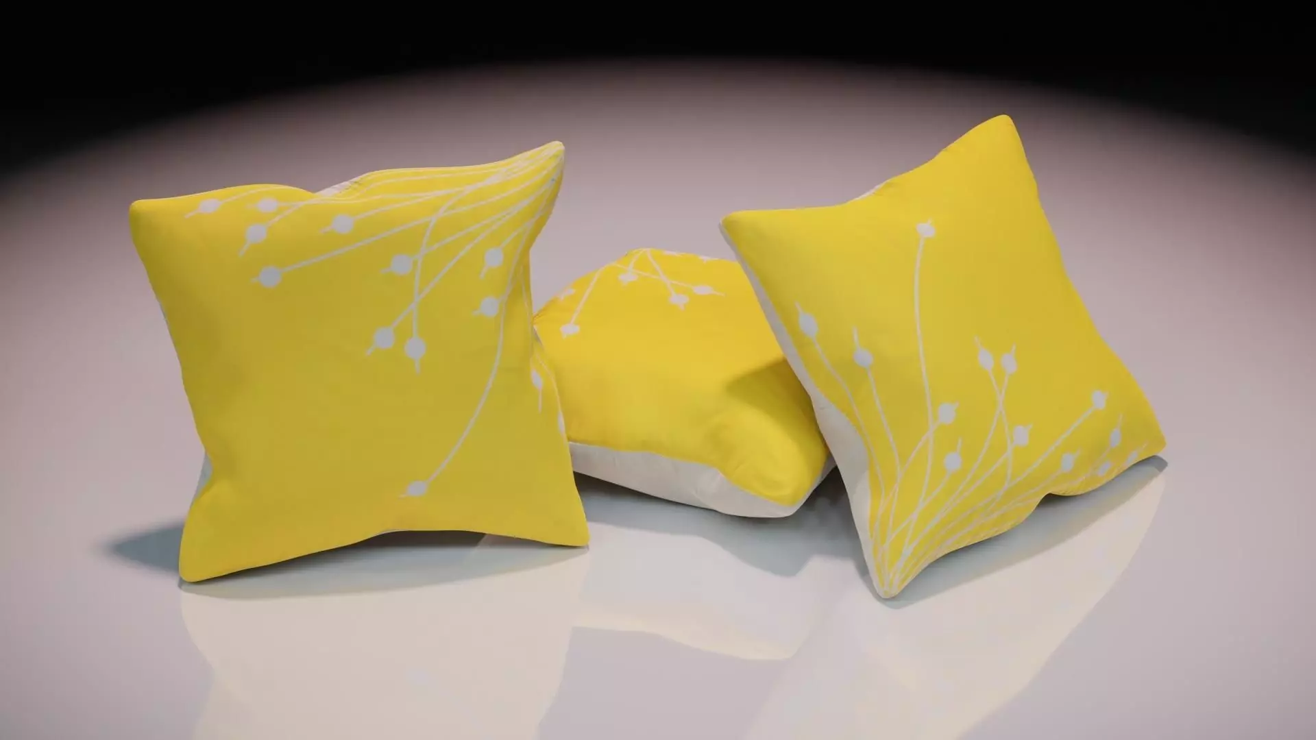 Contemporary colourful cushion design 4 Low-poly 3D model_0