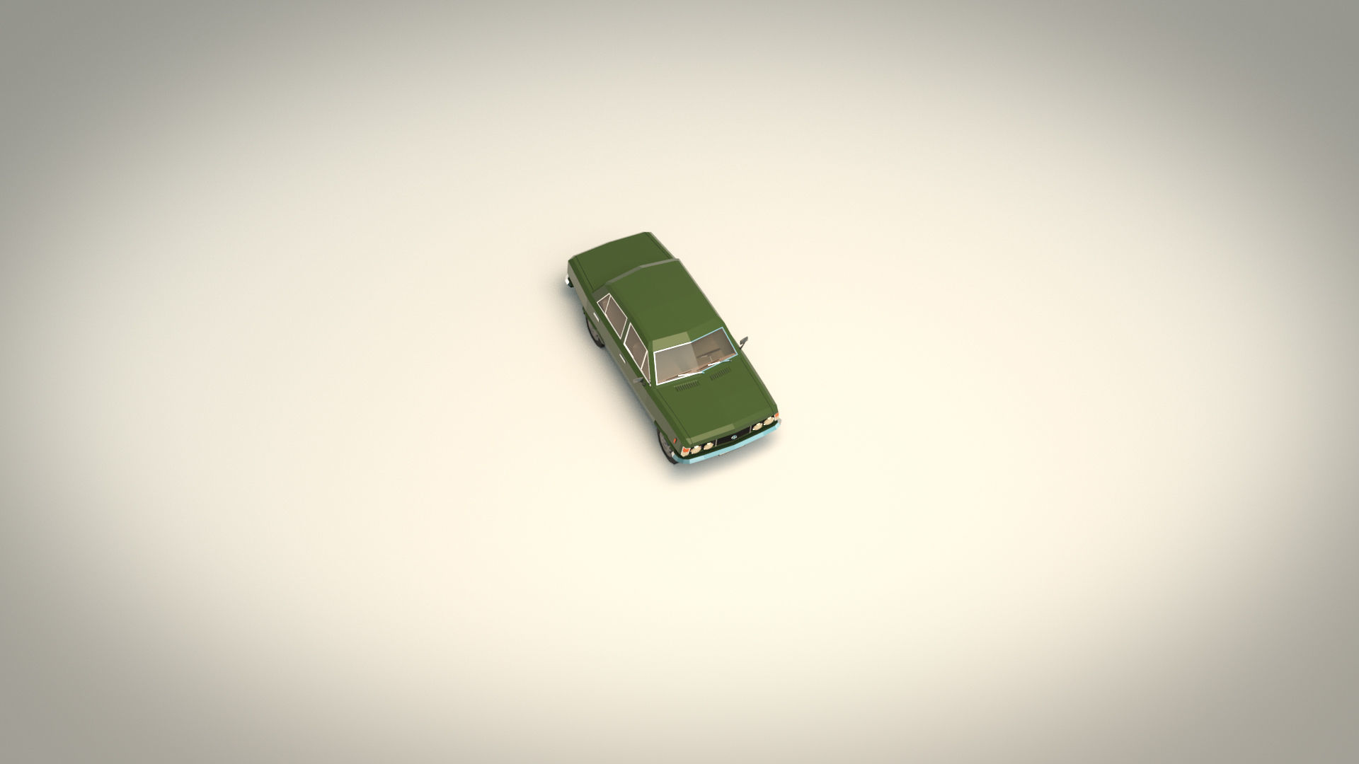 Low Poly Sedan Car 11 Low-poly 3D model_6