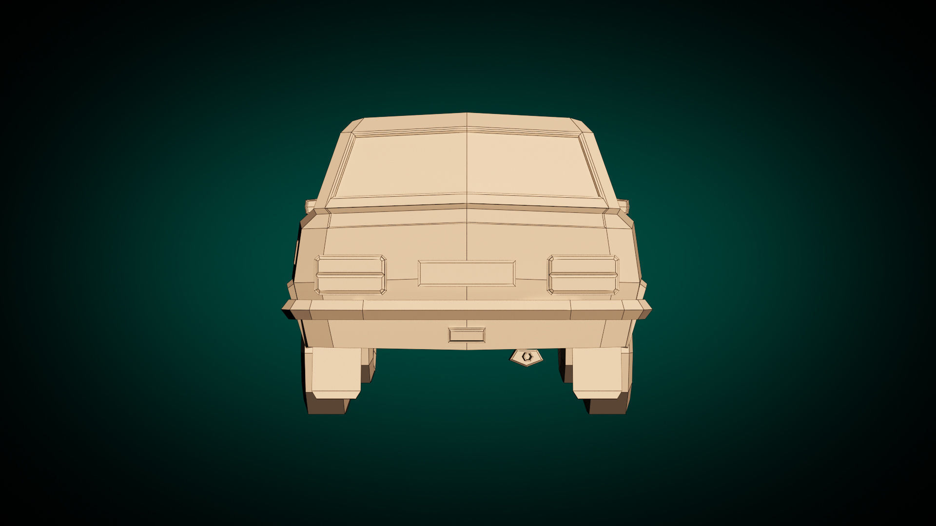 Low Poly Sedan Car 11 Low-poly 3D model_12