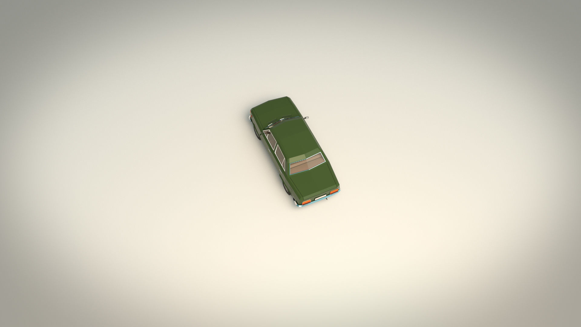 Low Poly Sedan Car 11 Low-poly 3D model_5