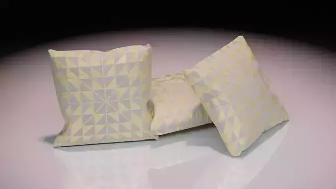 Contemporary colourful cushion design 7 Low-poly 3D model