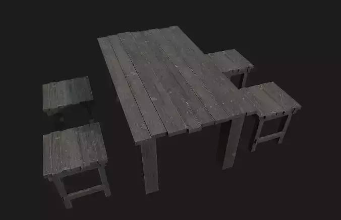 Old Table and Chairs