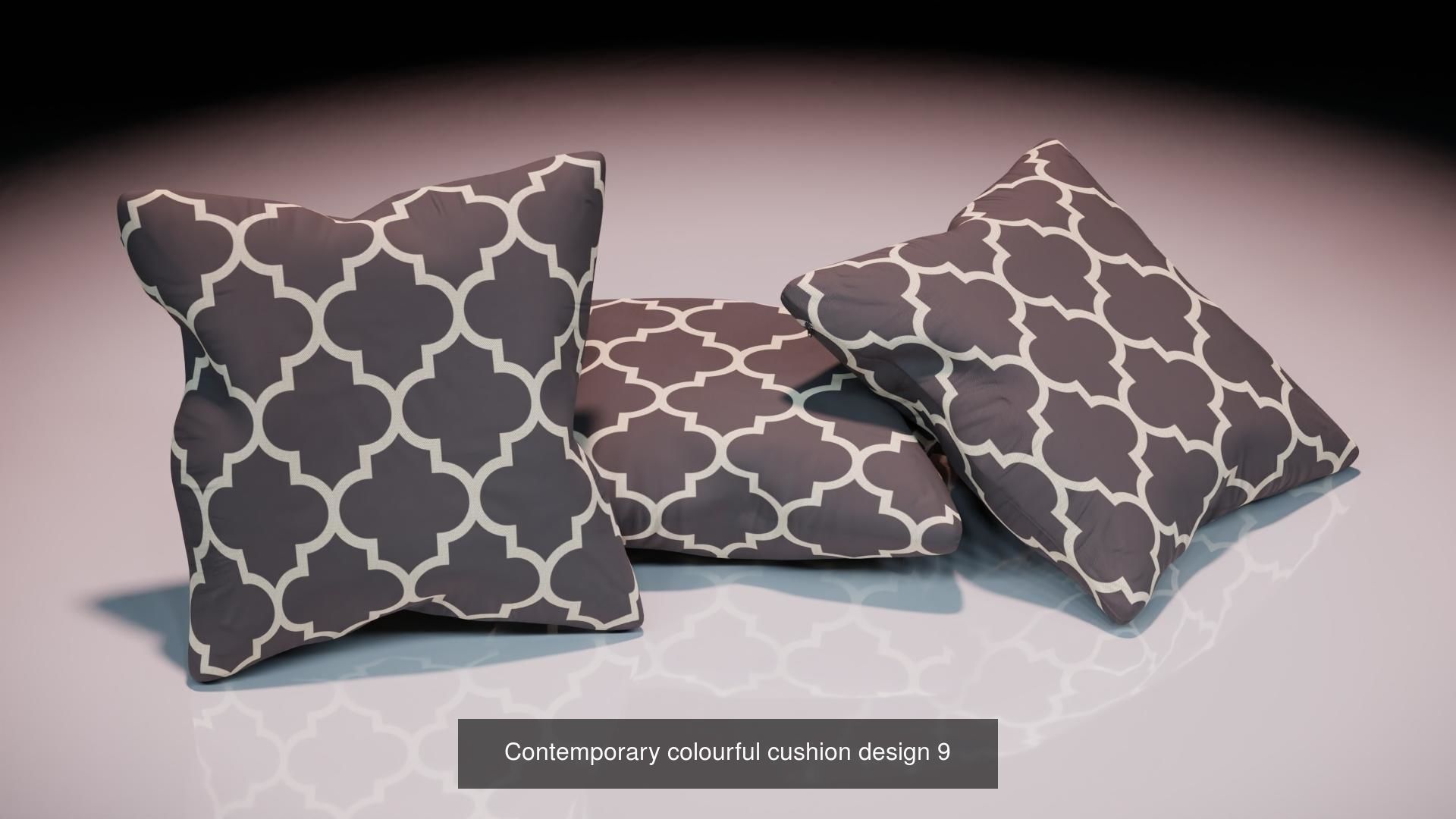 Contemporary colourful cushion designs 3D Model Collection_10