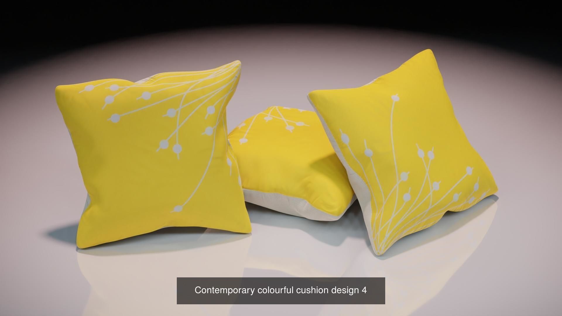Contemporary colourful cushion designs 3D Model Collection_5