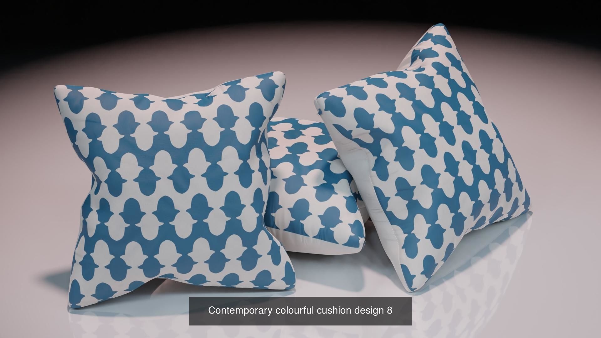 Contemporary colourful cushion designs 3D Model Collection_9