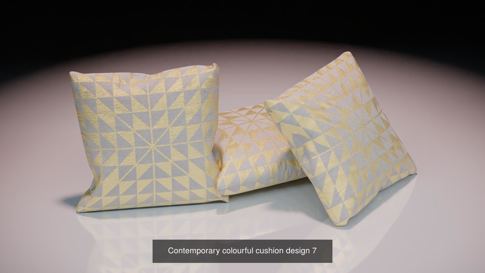 Contemporary colourful cushion designs 3D Model Collection_8