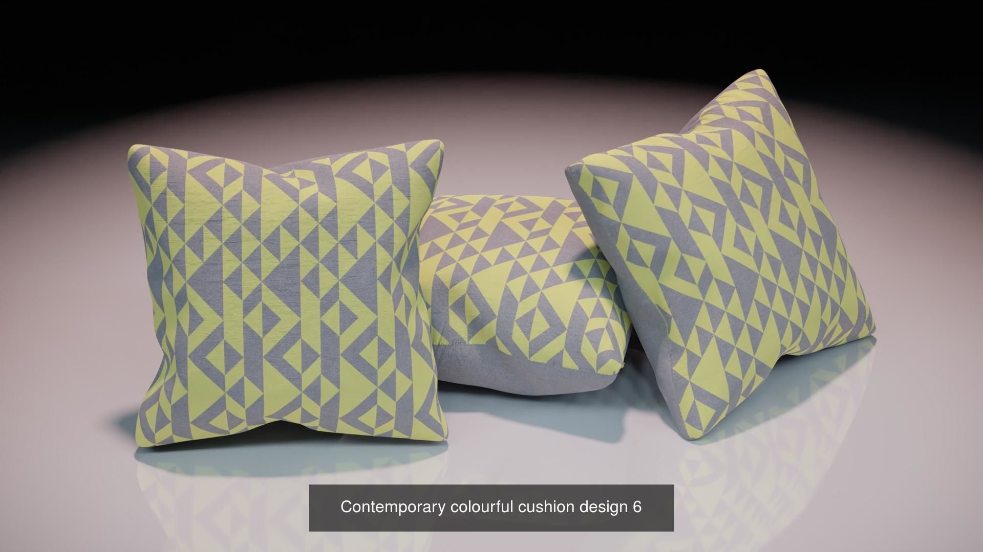 Contemporary colourful cushion designs 3D Model Collection_7