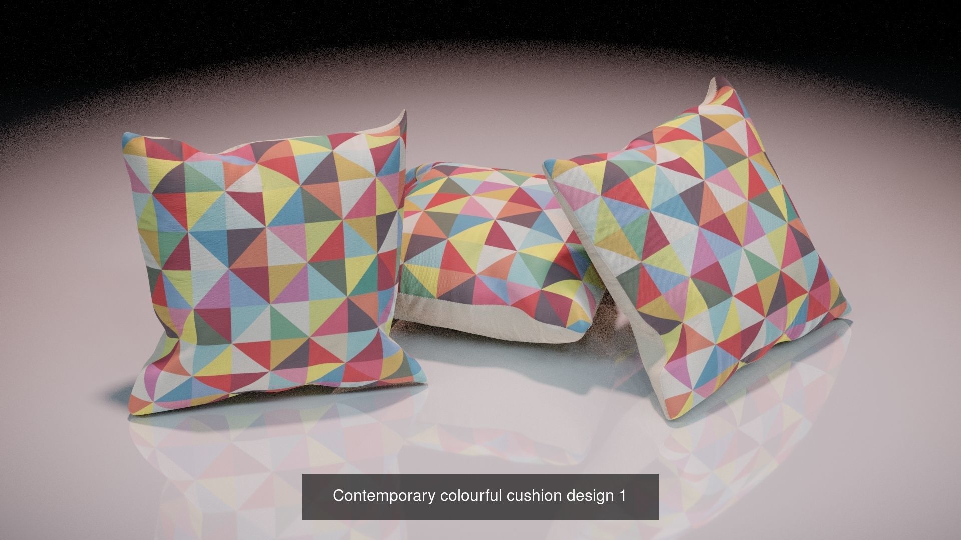 Contemporary colourful cushion designs 3D Model Collection_2