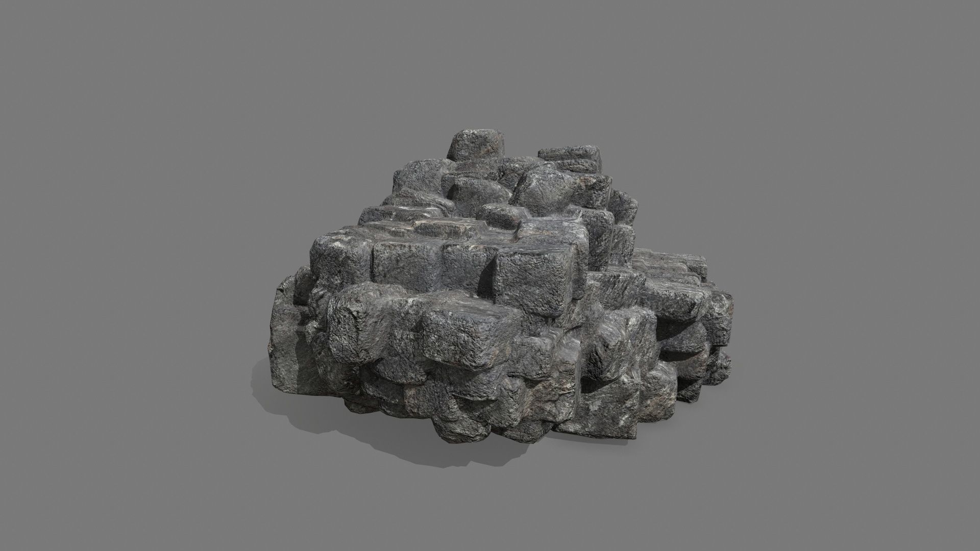 Stone Set piece of rock Low-poly 3D model_15