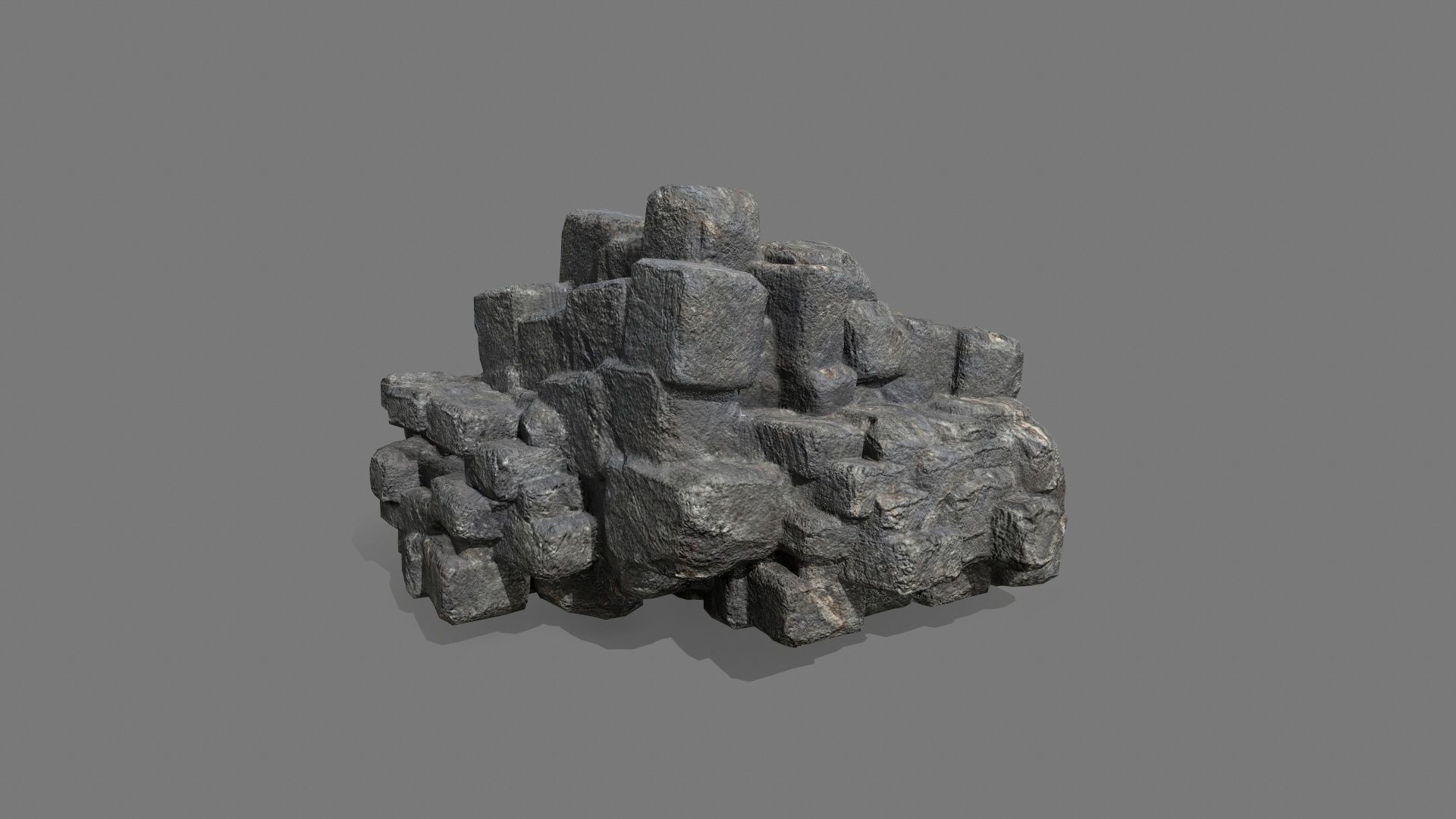 Stone Set piece of rock Low-poly 3D model_17