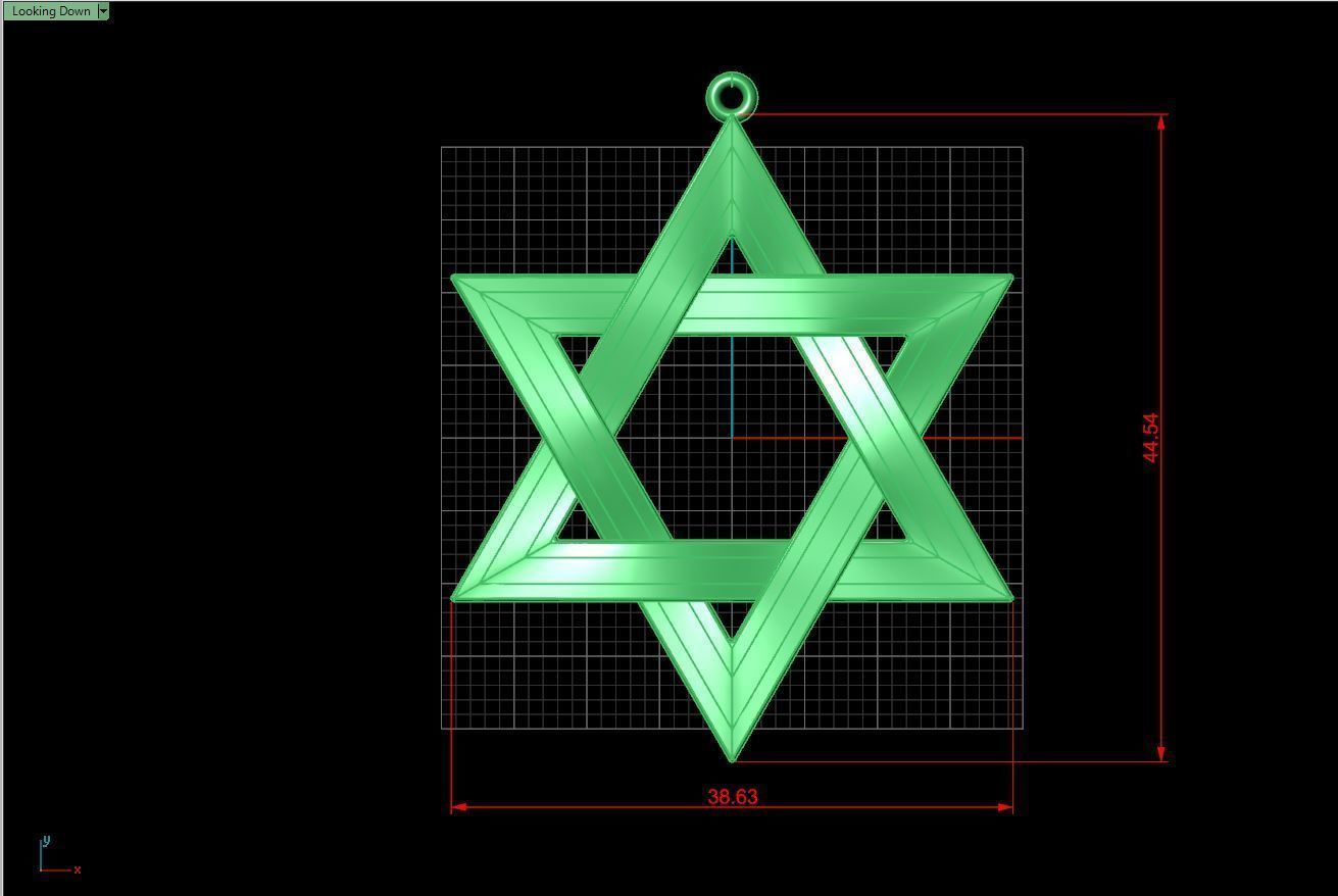 star of David 3D print model_8