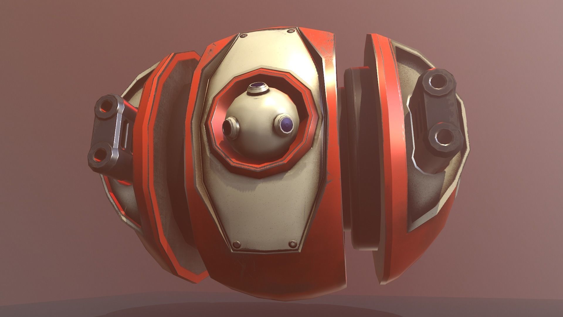 Sphere Drone Low-poly 3D model_15