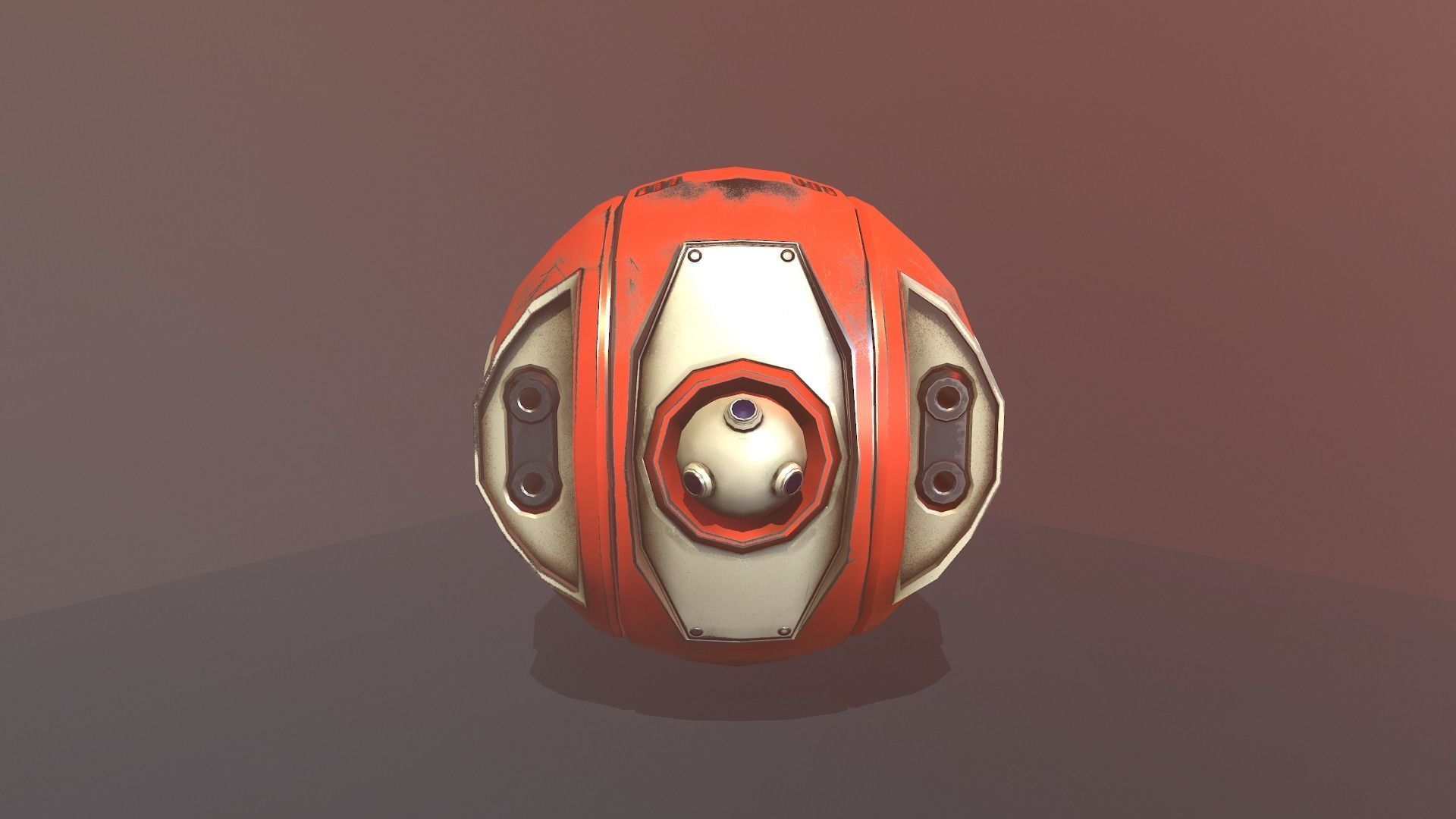 Sphere Drone Low-poly 3D model_13