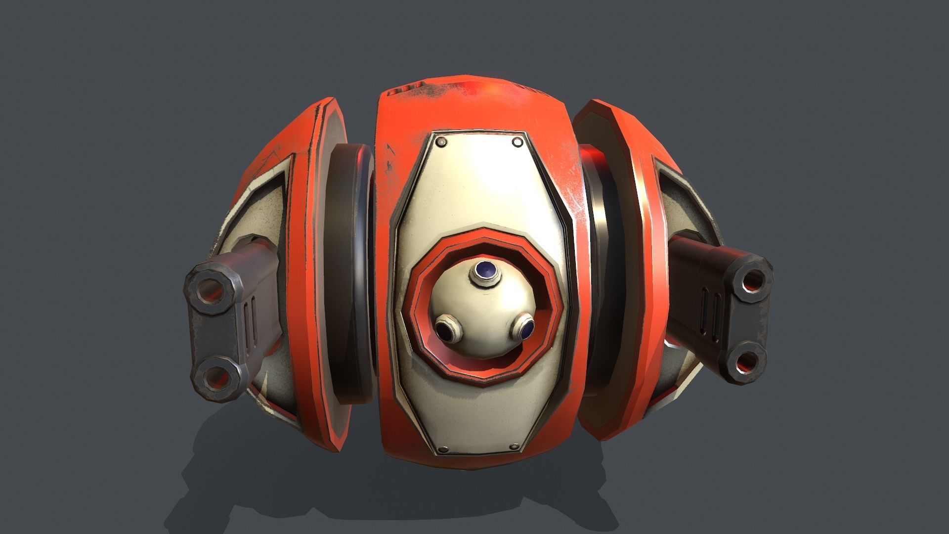 Sphere Drone Low-poly 3D model_9