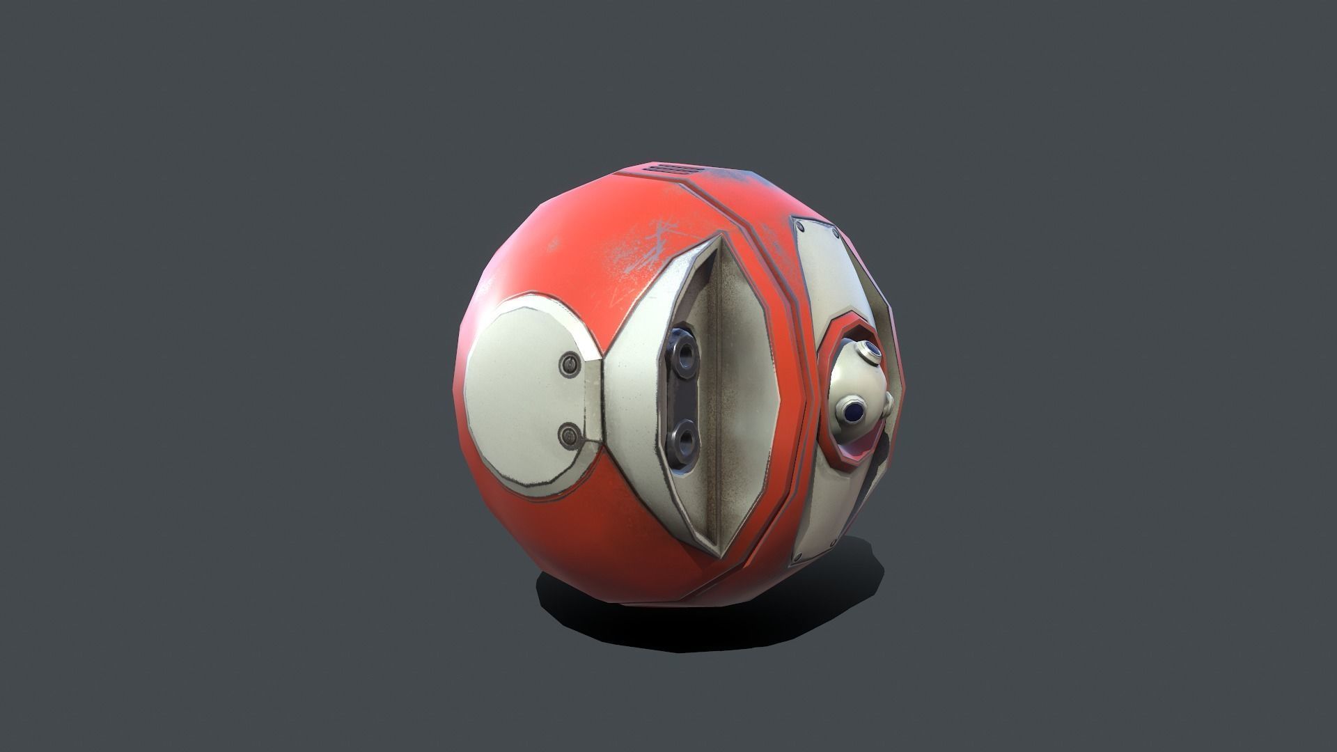 Sphere Drone Low-poly 3D model_2
