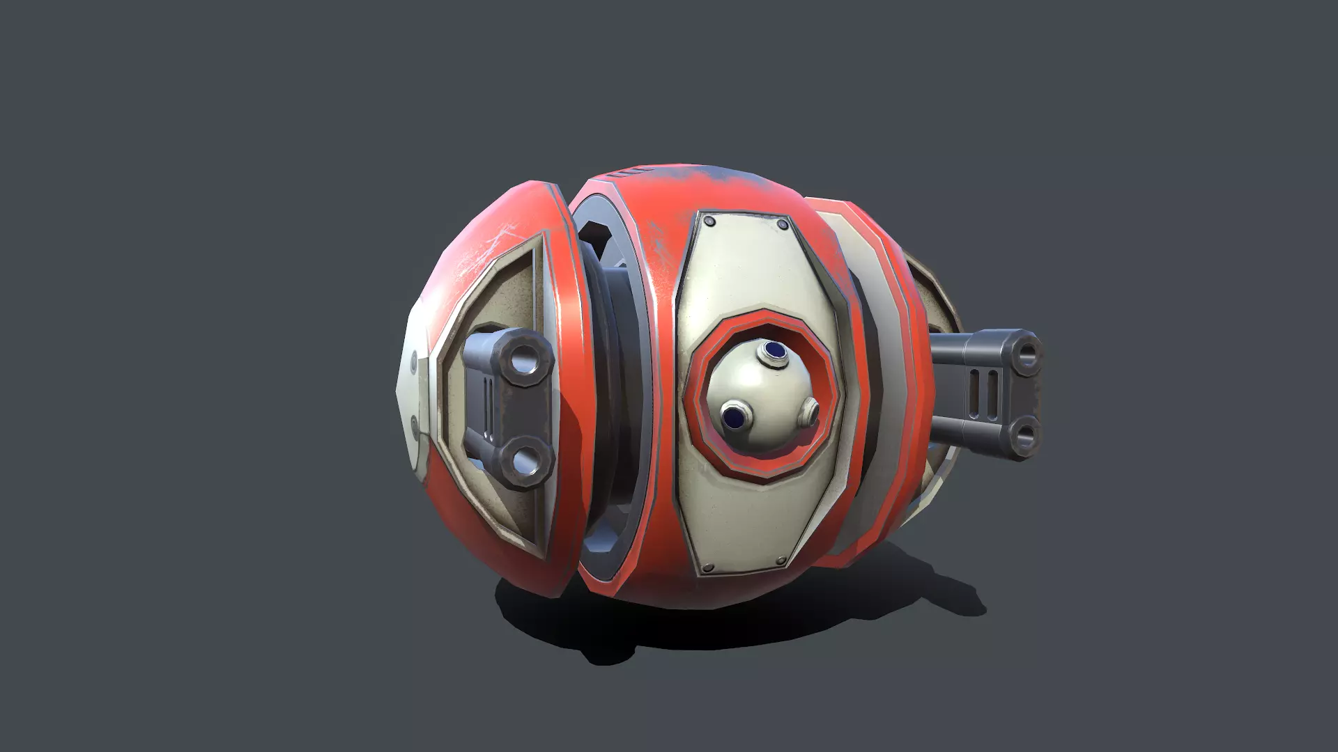 Sphere Drone Low-poly 3D model_0