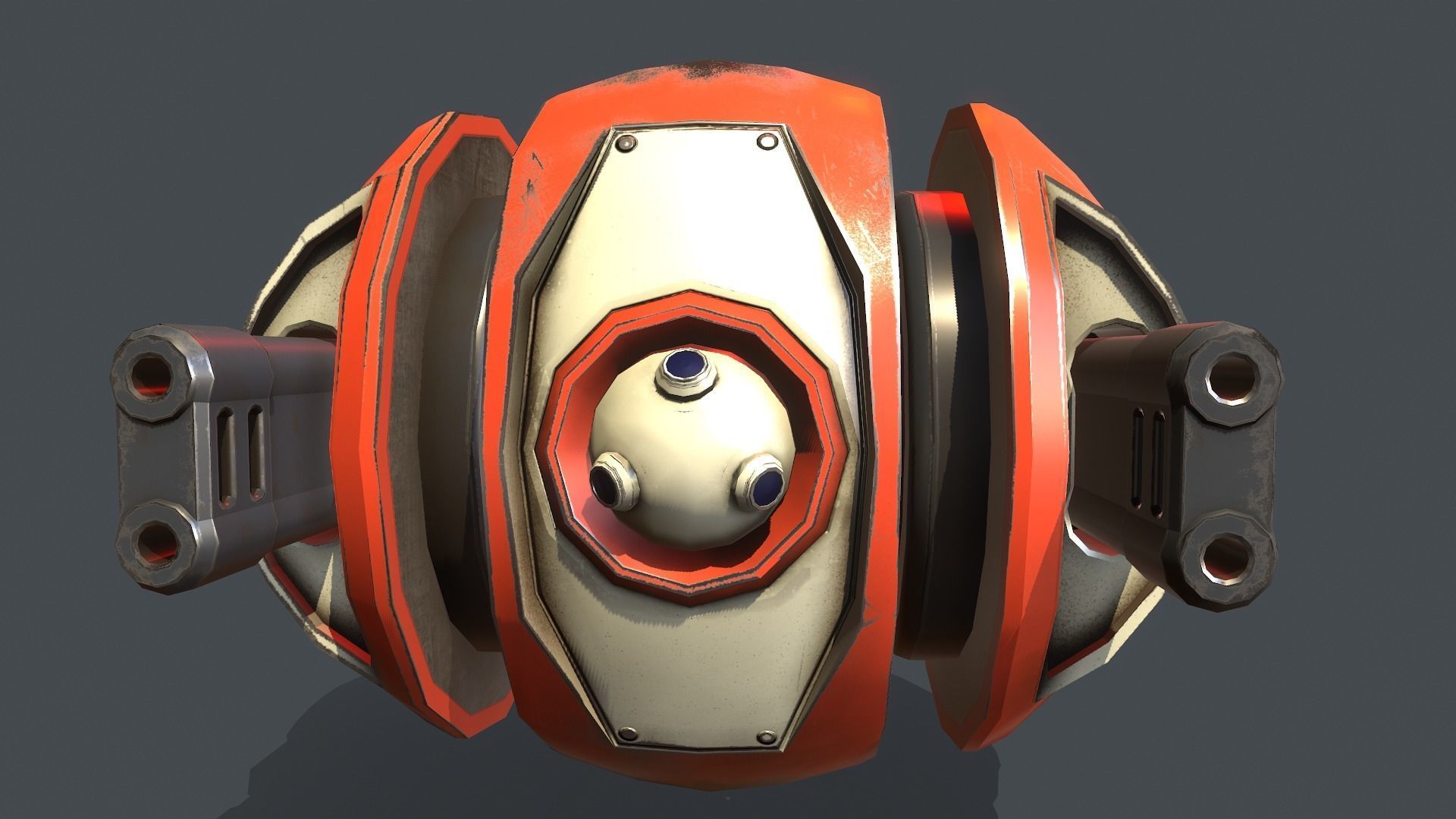 Sphere Drone Low-poly 3D model_6