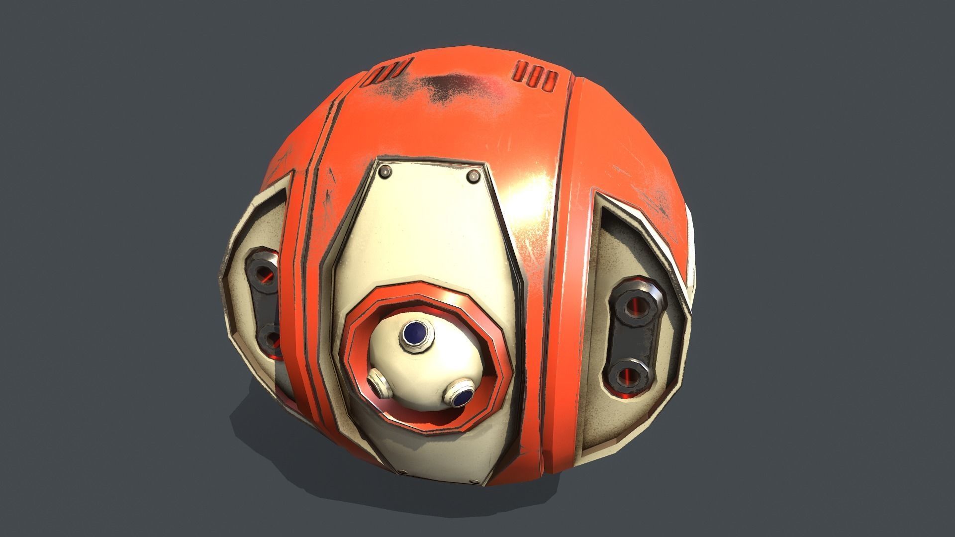 Sphere Drone Low-poly 3D model_8