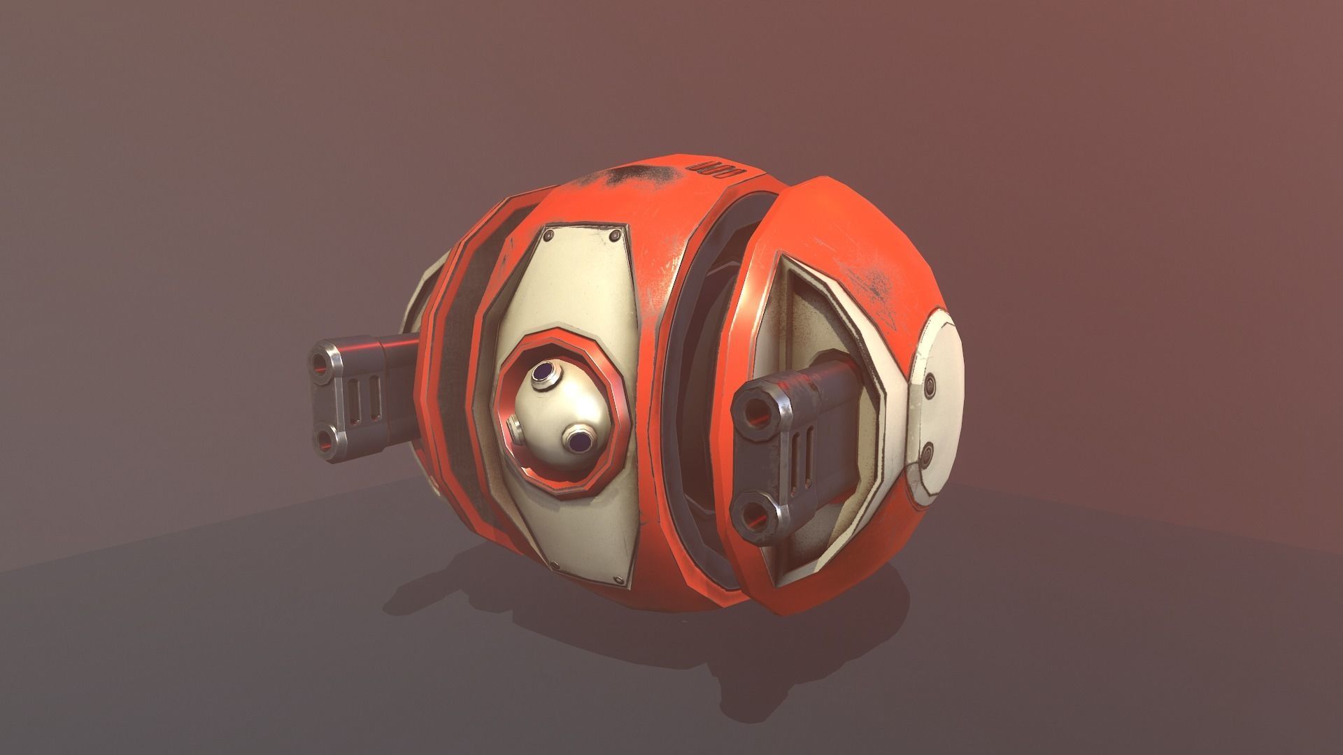 Sphere Drone Low-poly 3D model_12
