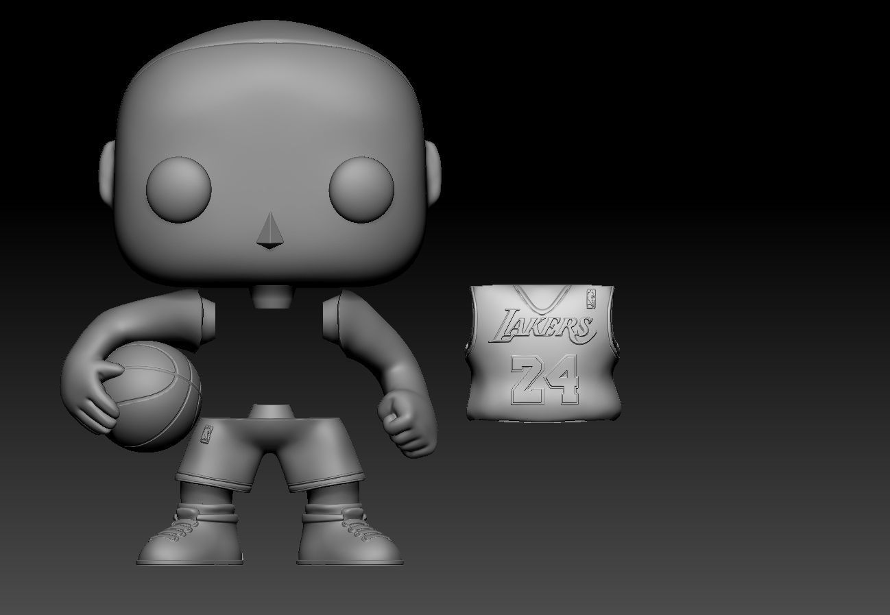 kobe funko pop 3D model_2