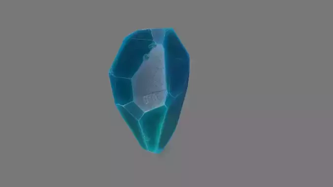 One Crystal Low-poly 3D model