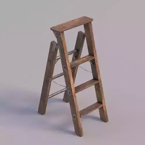 steppladder wooden ladder