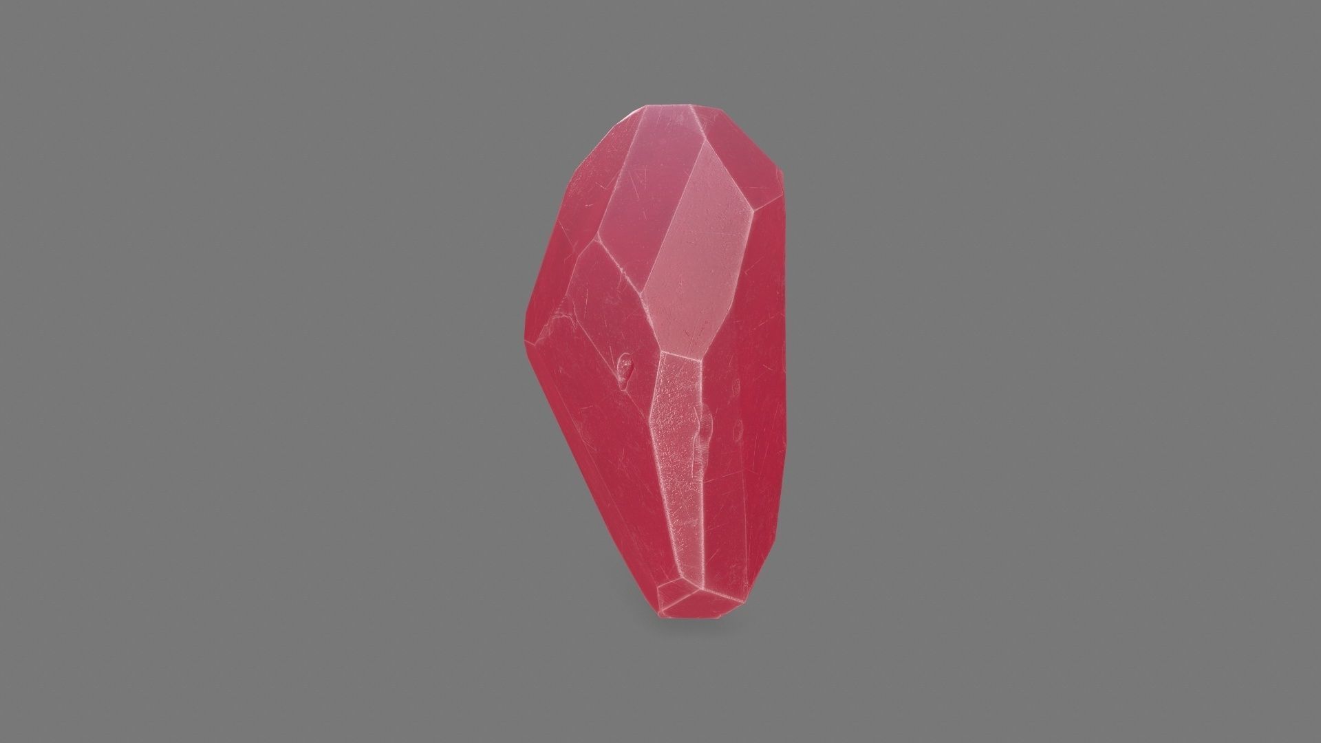 One Crystal Low-poly 3D model_2