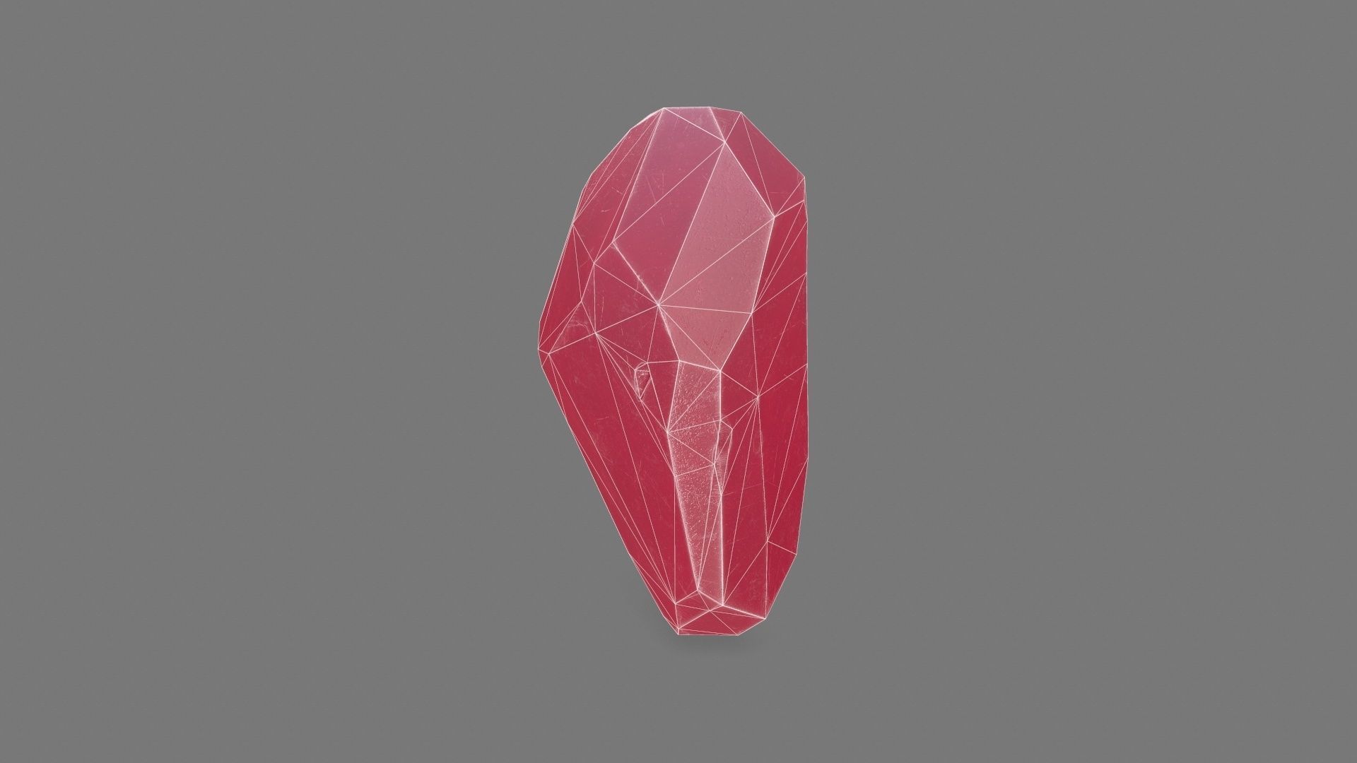 One Crystal Low-poly 3D model_1