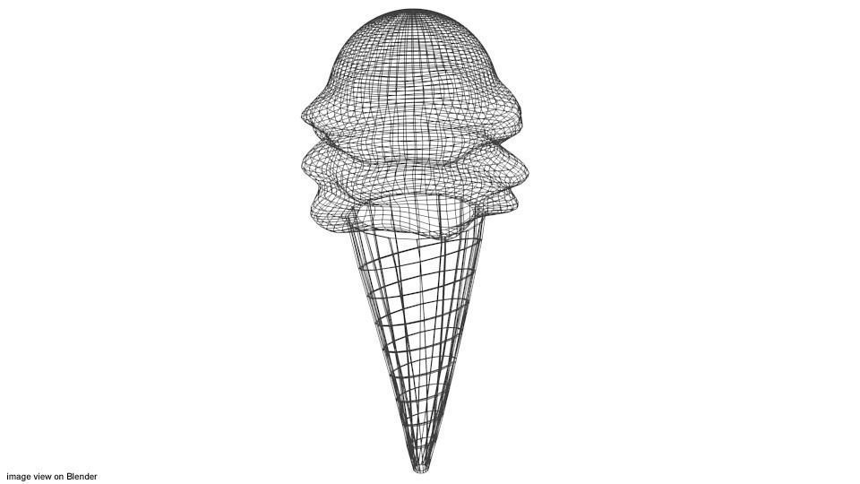 Ice-Cream Cone 3D model_3