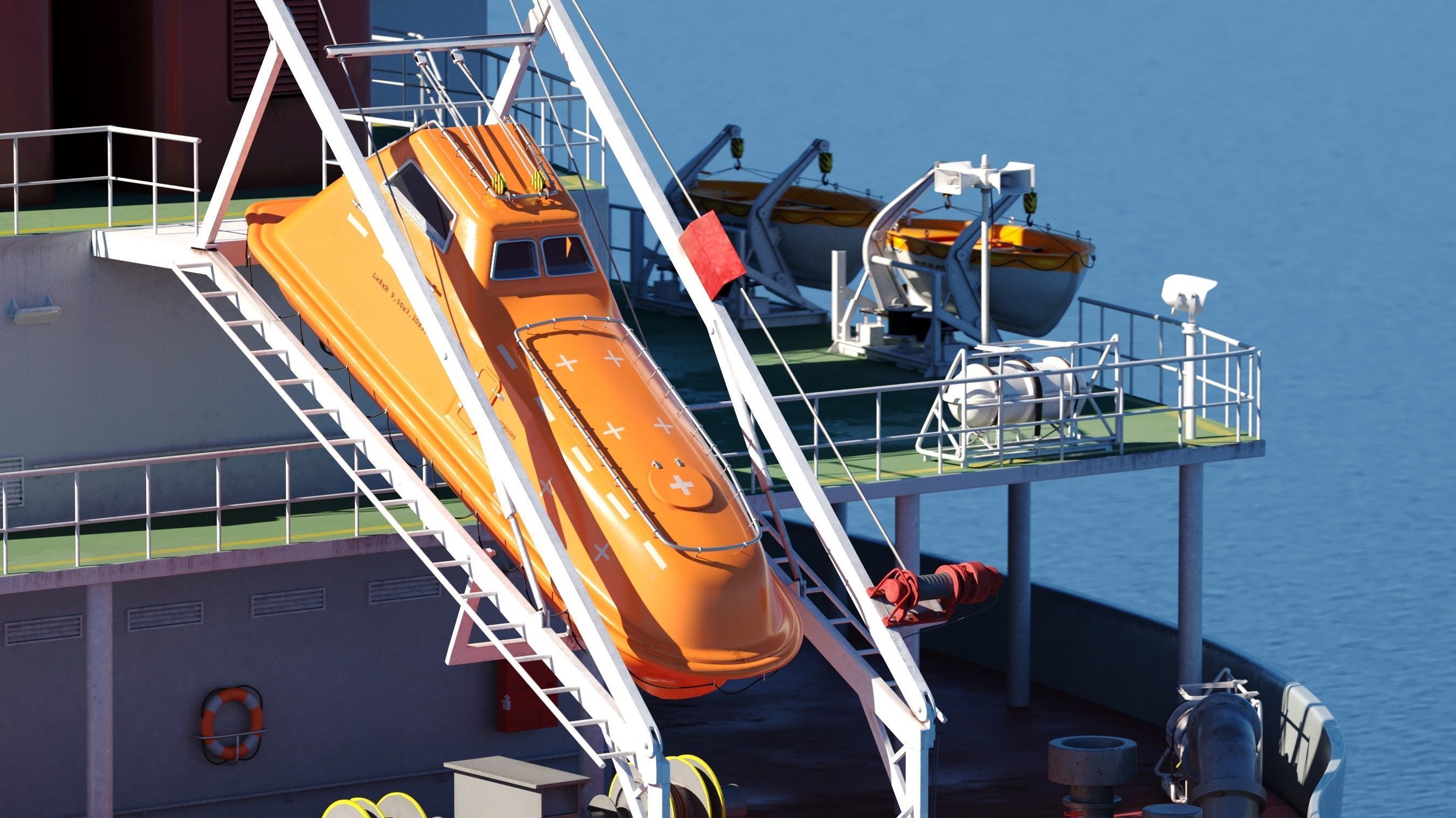 Container ship generic 3D model_15