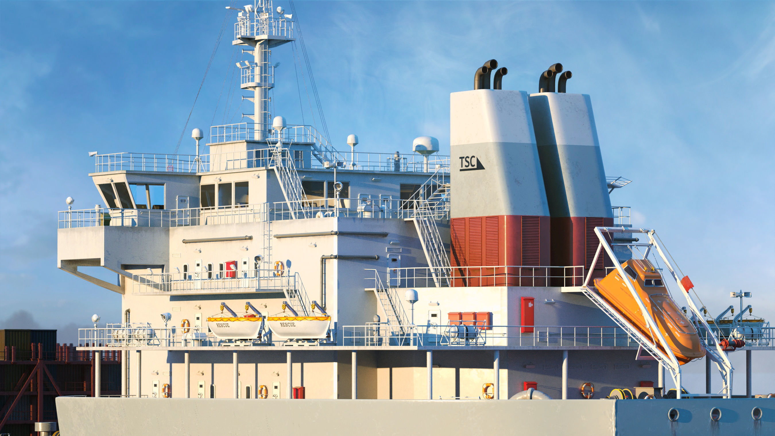 Container ship generic 3D model_9