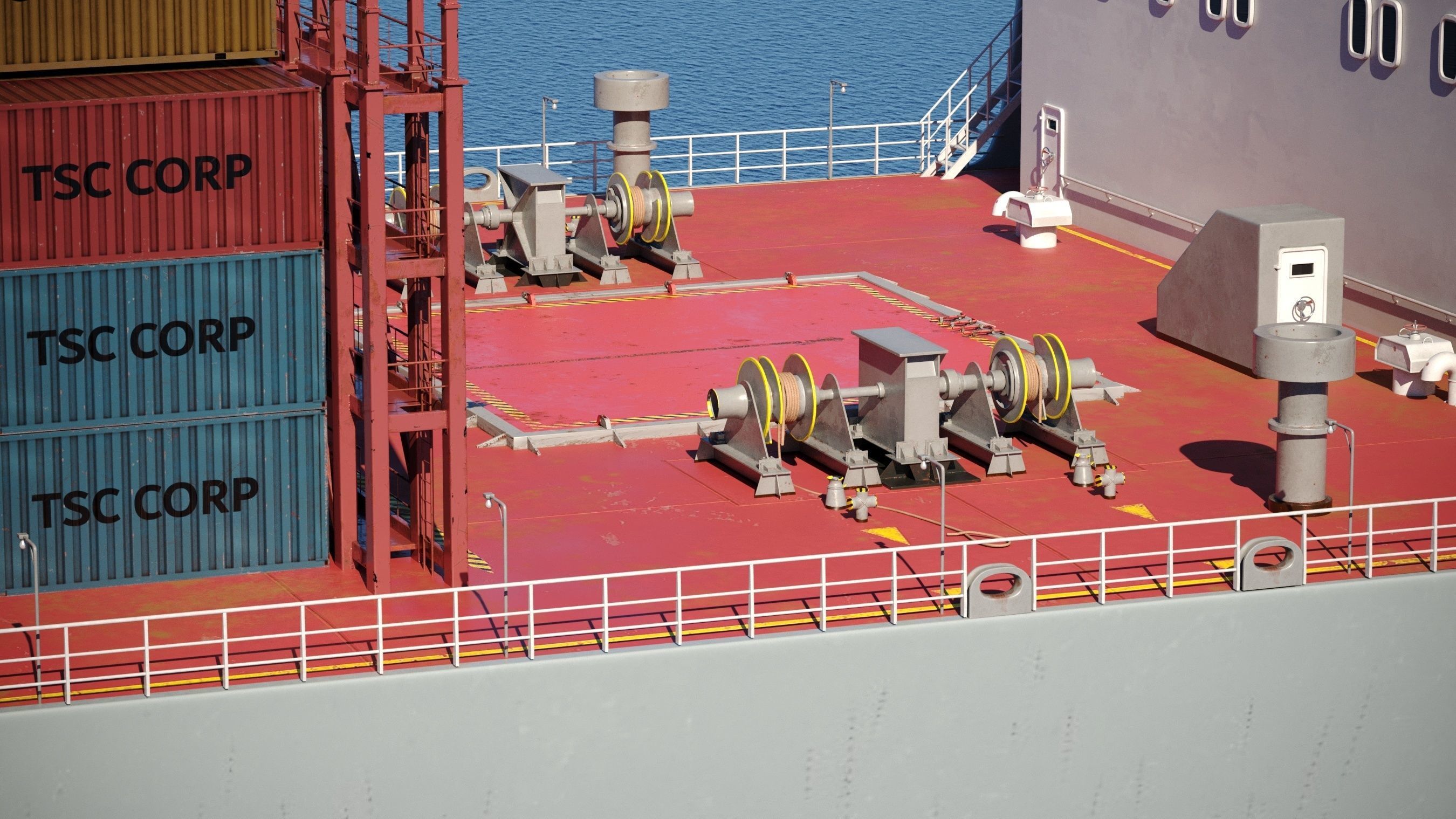 Container ship generic 3D model_22