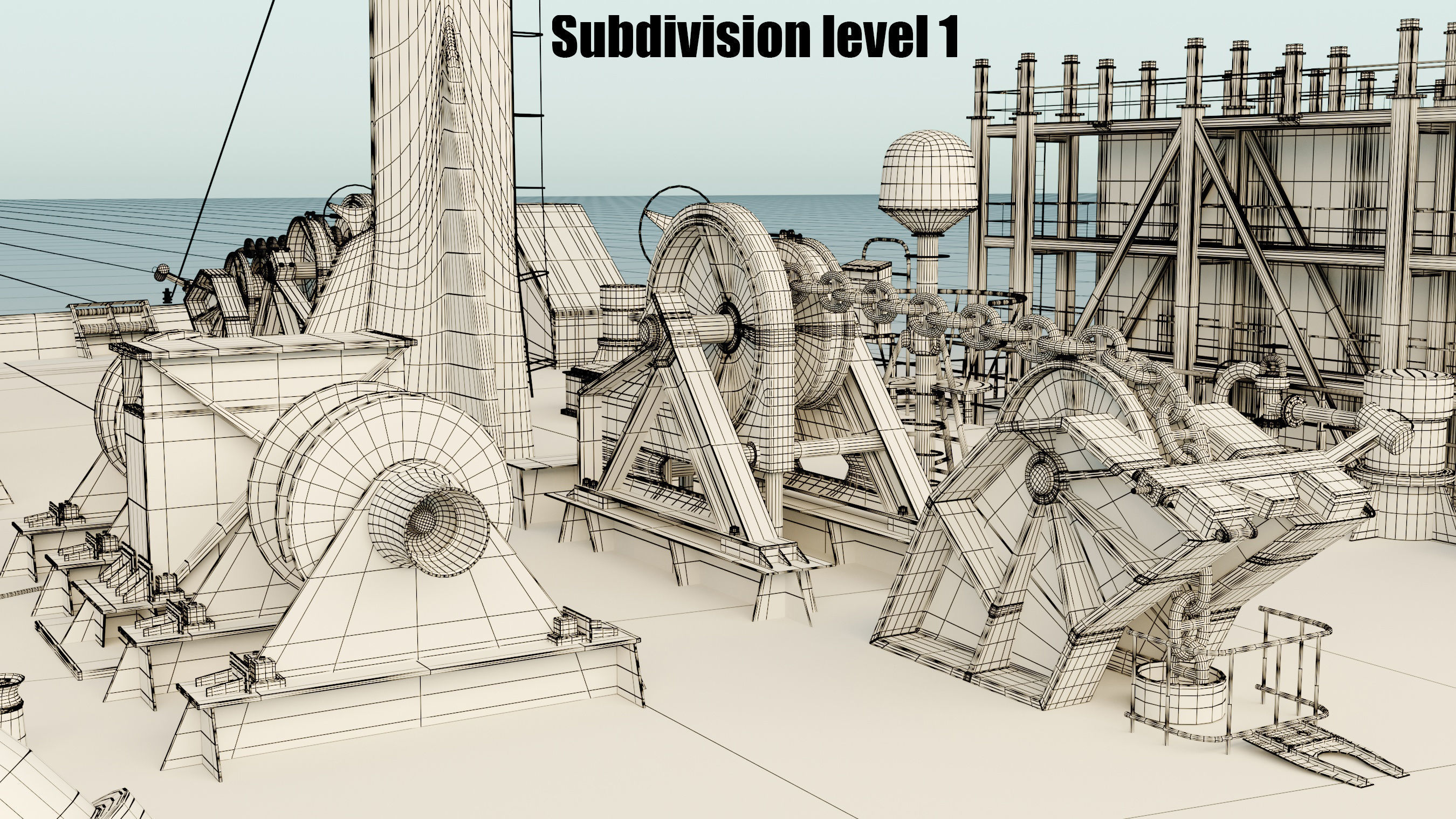 Container ship generic 3D model_39