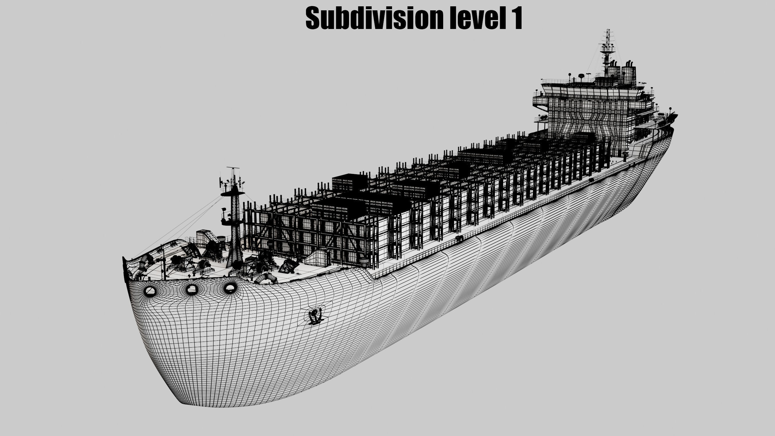 Container ship generic 3D model_29