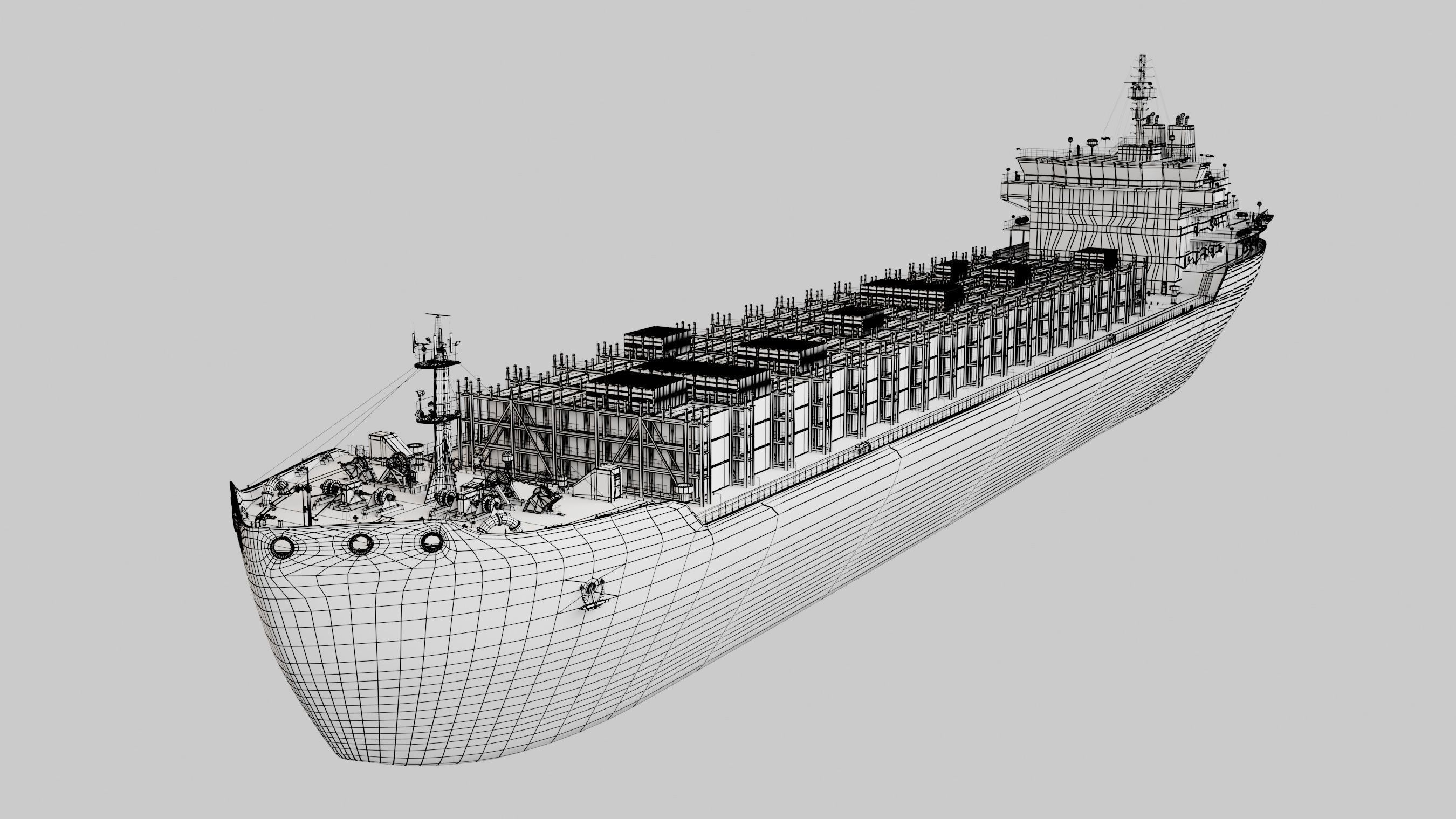 Container ship generic 3D model_23