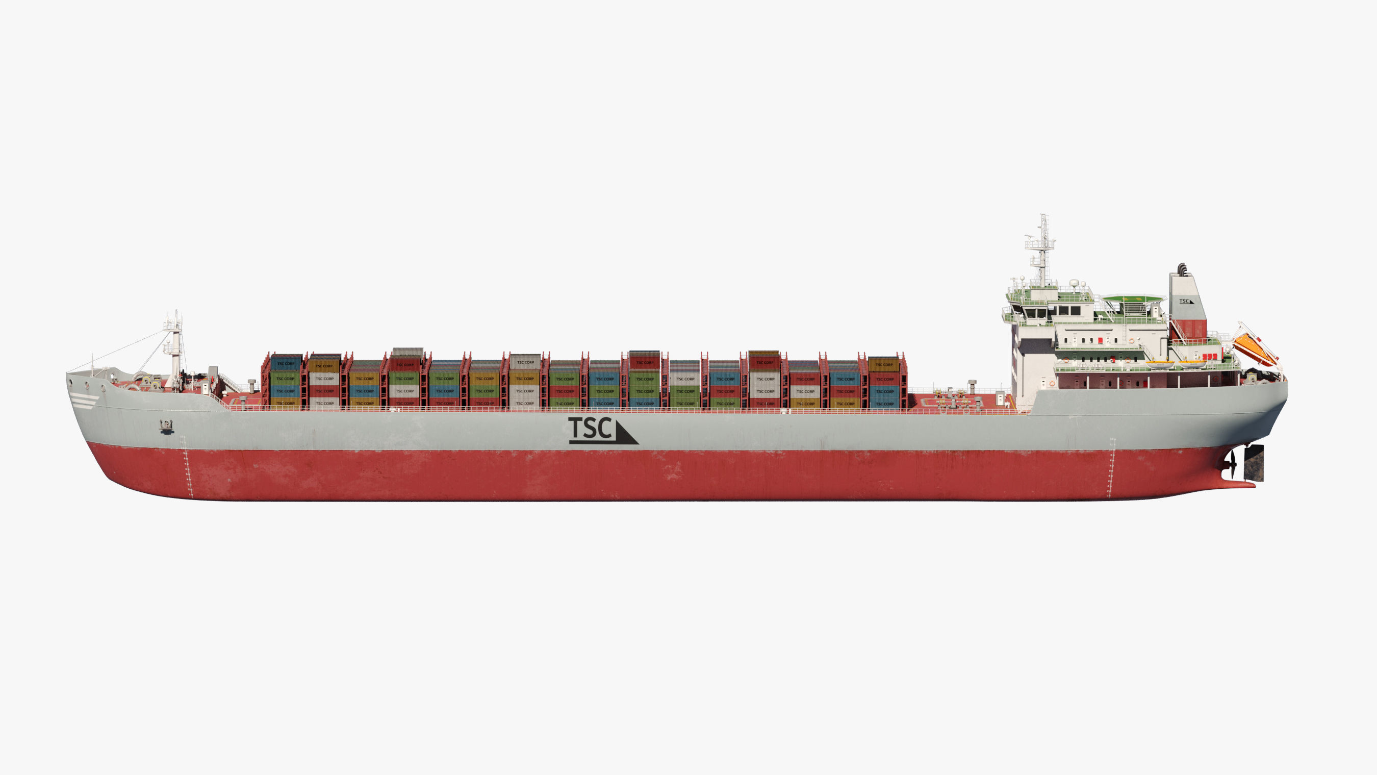 Container ship generic 3D model_11