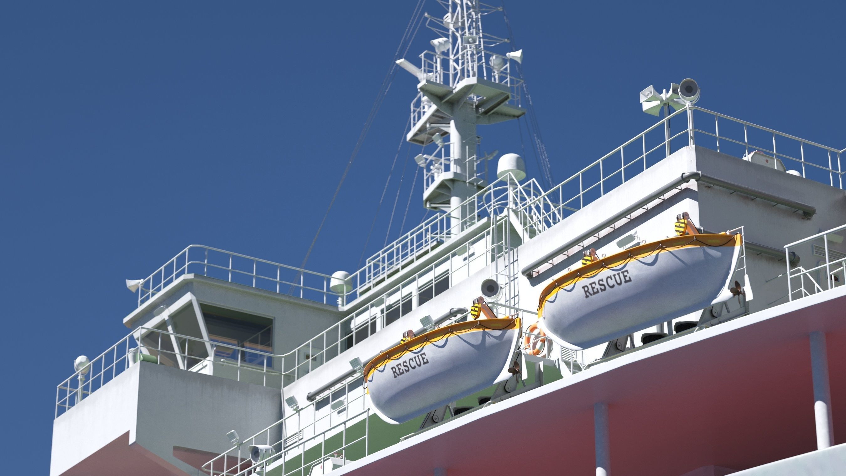 Container ship generic 3D model_7